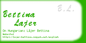 bettina lajer business card