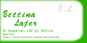 bettina lajer business card